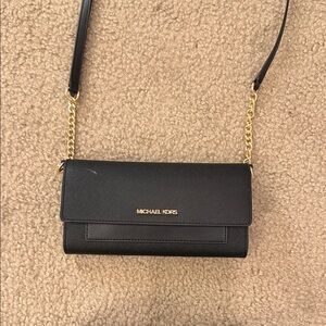 Michael Kors Black and Gold Crossbody Bag